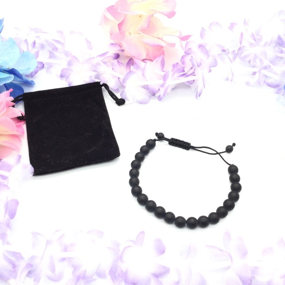 Black Beaded Bracelet